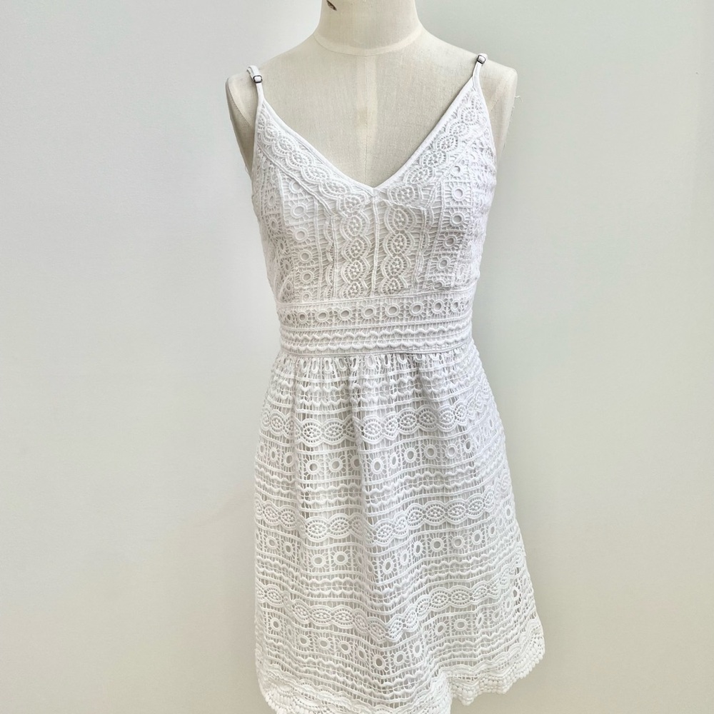 Abercrombie & Fitch White Lace Mini Dress
